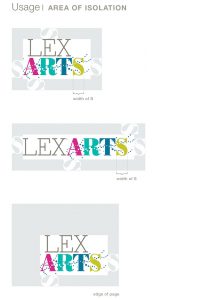 LexArts Brand Identity Usage Area Of Isolation