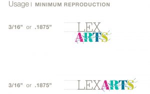 LexArts Brand Identity Usage Minimum Reproduction